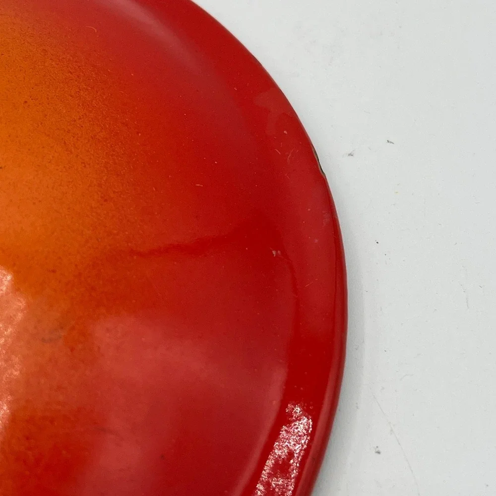 Le Creuset Flame Orange Enamel Cast Iron Replacement Lid P 20 Made‎ In France 8